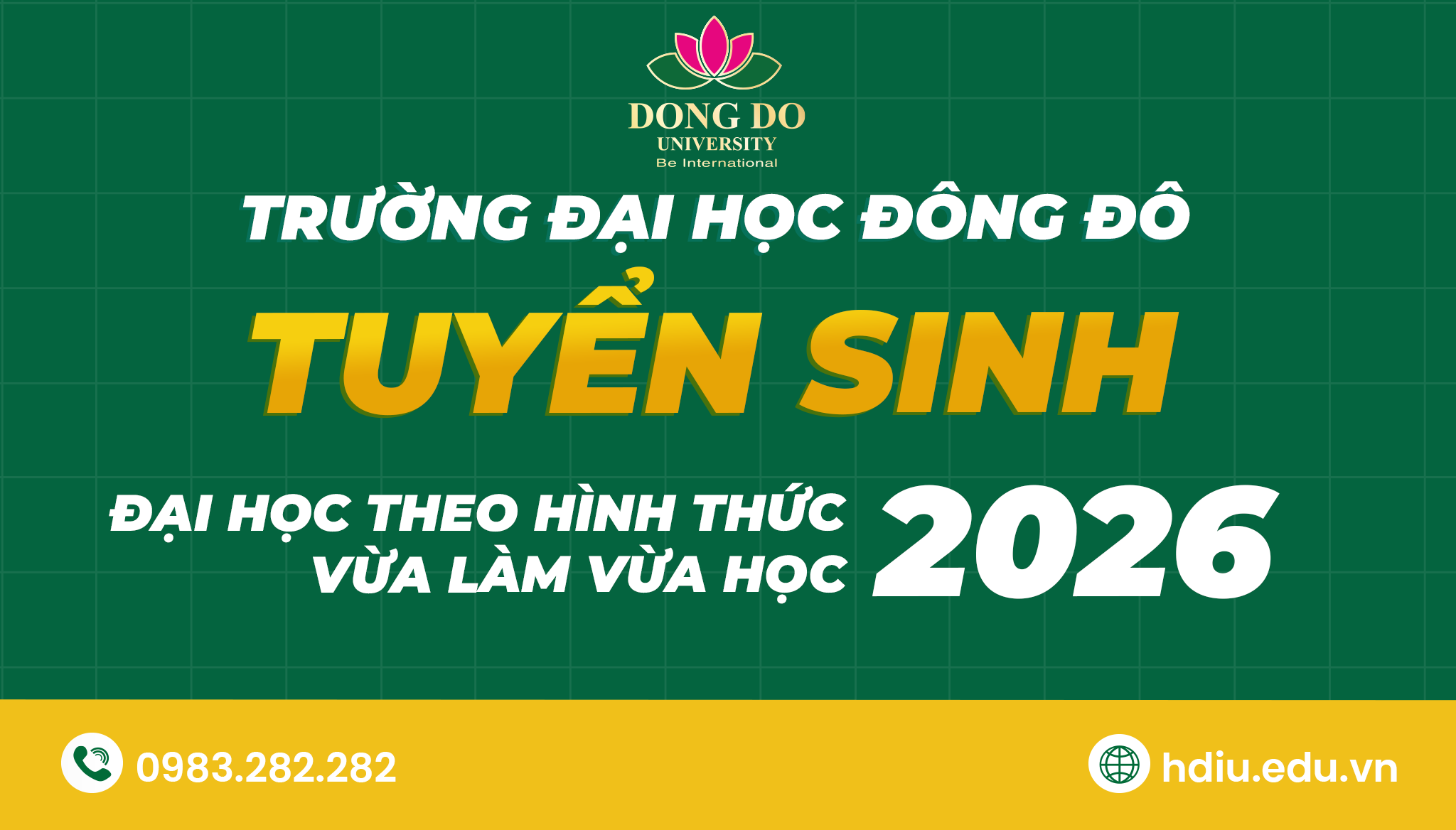 Thông báo tuyển sinh đại học theo hình thức vừa làm vừa học năm 2026